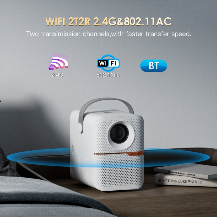 GXMO P10 Android 10 OS HD Portable WiFi Projector, US Plug, EU Plug, UK Plug, AU Plug