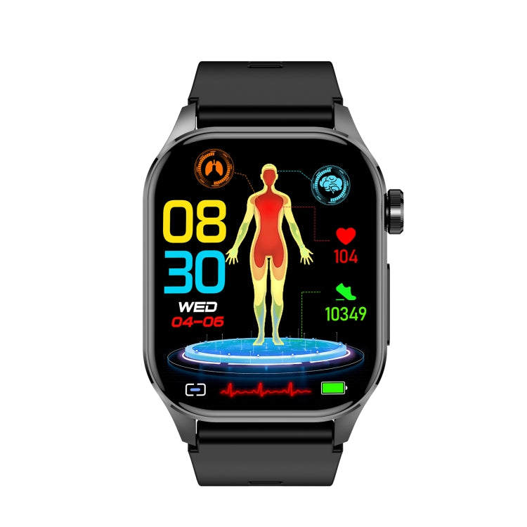 ET580 2.04 inch AMOLED Screen Sports Smart Watch Support Bluetooth Call /  ECG Function