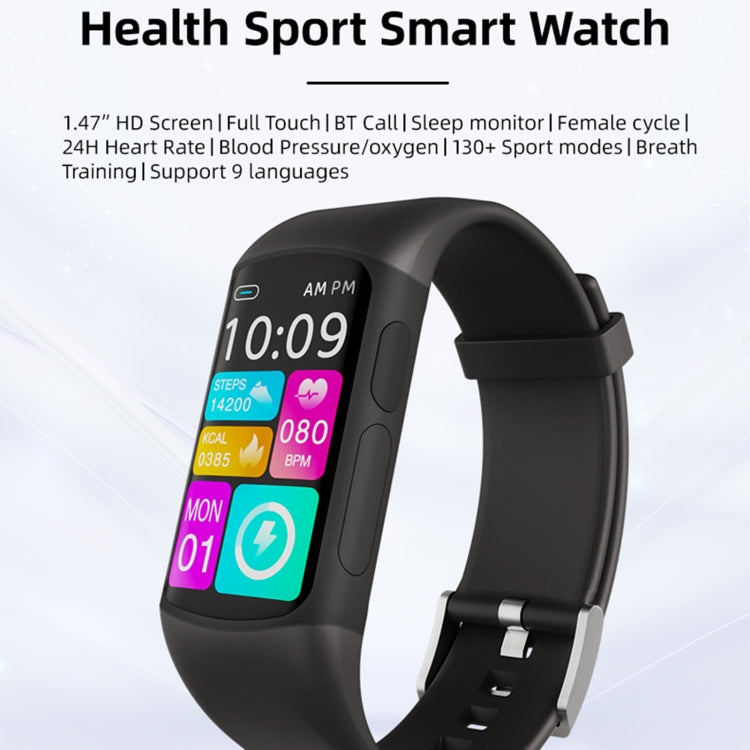 Spovan H7 BT5.3 IP67 1.47 inch Smart Sport Watch, Support Bluetooth Call / Sleep / Blood Oxygen / Heart Rate / Blood Pressure Health Monitor