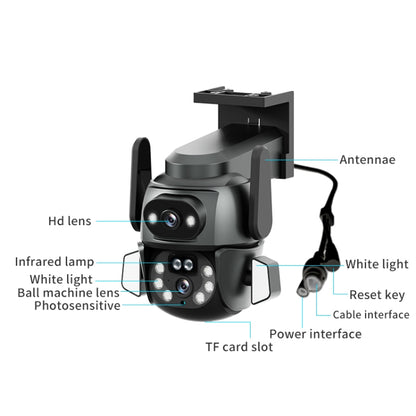 Q821 4MP Binocular Zoom Dual Light Source Outdoor IP67 Waterproof WiFi Camera, Q821