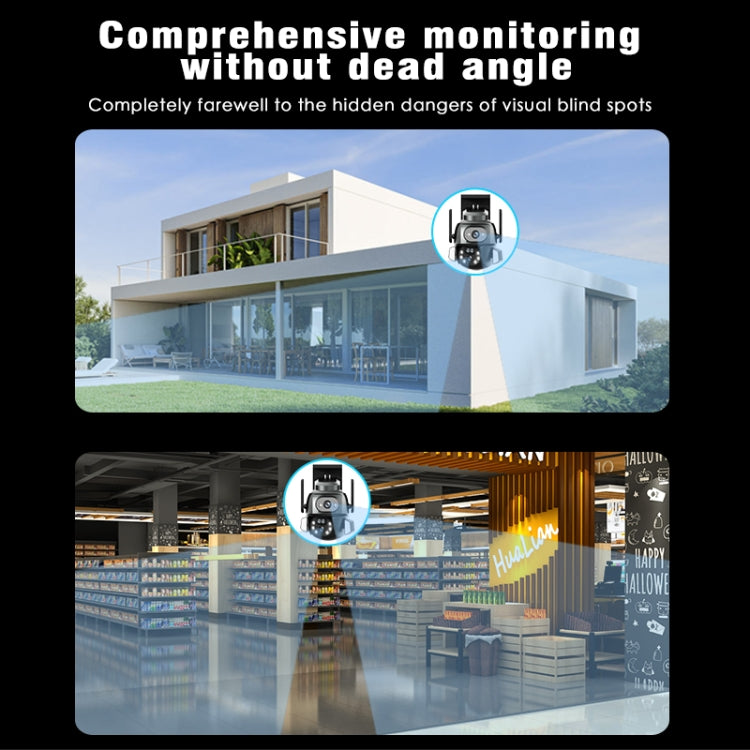 Q821 4MP Binocular Zoom Dual Light Source Outdoor IP67 Waterproof WiFi Camera, Q821