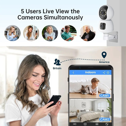 Y6203 4MP Zoom HD Indoor Waterproof Smart WiFi Camera, UK Plug, EU Plug, US Plug, AU Plug