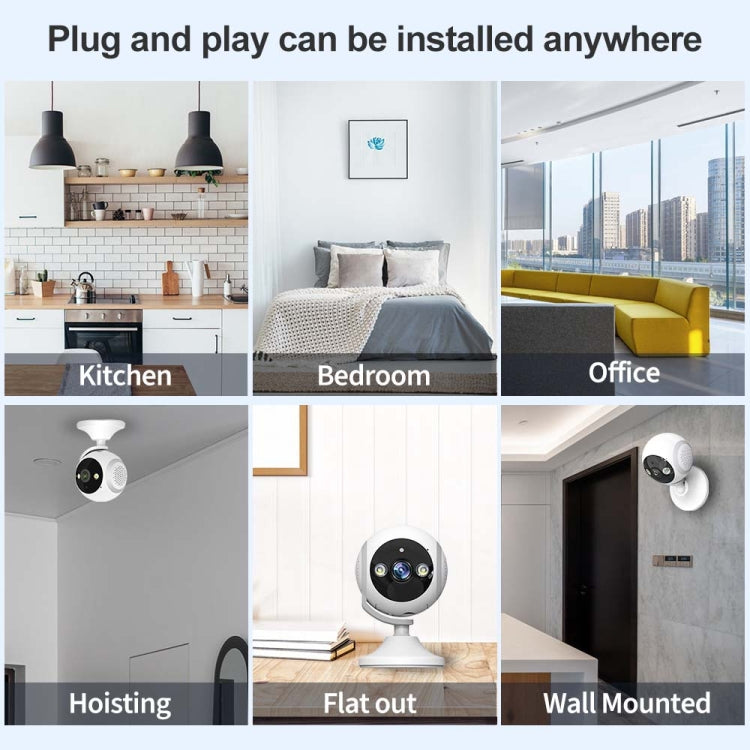 CM-I310M 3MP 180 Degree Panoramic Smart PTZ WiFi Surveillance Camera, EU Plug, US Plug, UK Plug, AU Plug