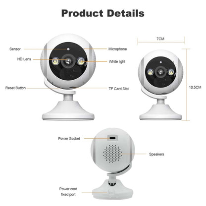 CM-I310M 3MP 180 Degree Panoramic Smart PTZ WiFi Surveillance Camera, EU Plug, US Plug, UK Plug, AU Plug