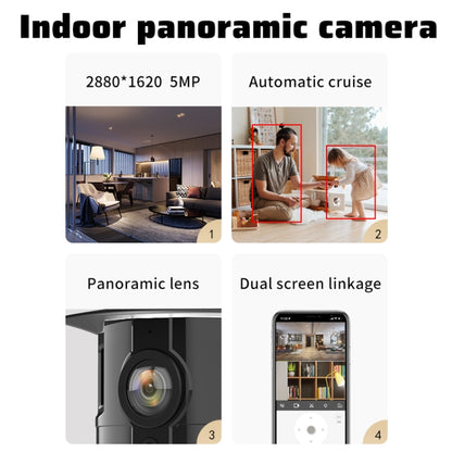 CM-I311M 5MP Smart HD Electronic PTZ Wireless WiFi Surveillance Camera, EU Plug, US Plug, UK Plug, AU Plug