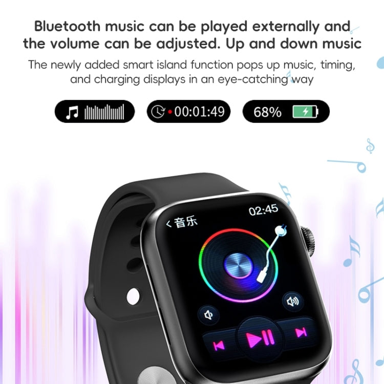 ZGA W03 2.03 inch Screen Seconds Hand BT Call Smart Watch, Support Heart Rate / AI Voice Assistant / Sedentary Reminder