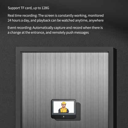 S50S 4.3 inch IPS LCD Screen 1080P Infrared Night Vision WiFi Smart Cat Eye Video Doorbell, S50S