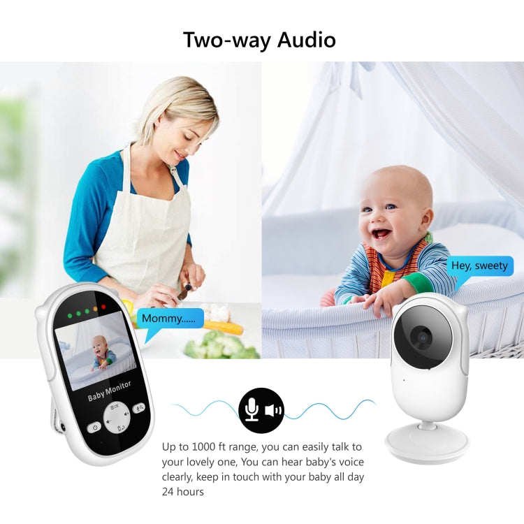 SM25 2.4 inch LCD Screen Baby Monitor Care Camera, EU Plug, US Plug