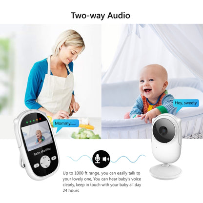 SM25 2.4 inch LCD Screen Baby Monitor Care Camera, EU Plug, US Plug