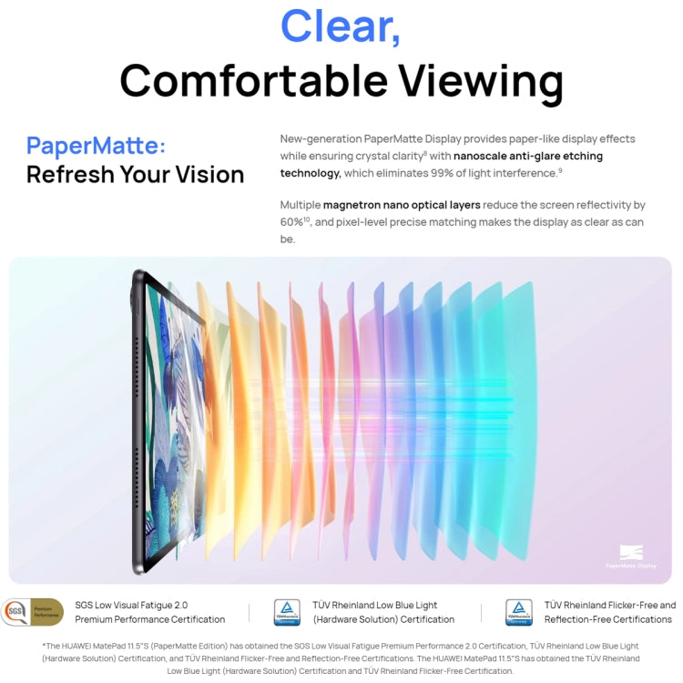 HUAWEI MatePad 11.5S WIFI Tablet PC, HarmonyOS 4.2 Hisilicon Kirin 9000WM, Not Support Google Play, 8GB+128GB