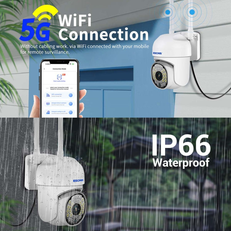 ESCAM PT305 2MP HD Motion Detection WiFi Intelligent Dual-light Source Camera, PT305