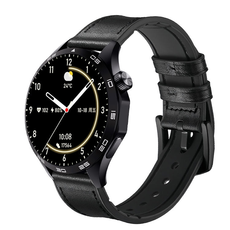 WS-26 1.52 inch IP67 Sport Smart Watch Support Bluetooth Call / Sleep / Blood Oxygen / Heart Rate / Blood Pressure Health Monitor, Silicone Strap, Steel Strap, Leather Strap