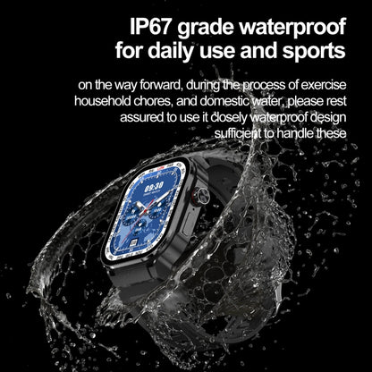 G40S 2.06 inch IP67 BT5.2 Sport Smart Watch, Support Bluetooth Call / Sleep / Blood Oxygen / Heart Rate / Blood Pressure Health Monitor