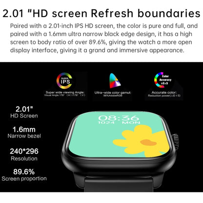 Y80 2.01 inch IPS HD Screen Smart Watch Supports Bluetooth Call / Health Monitoring