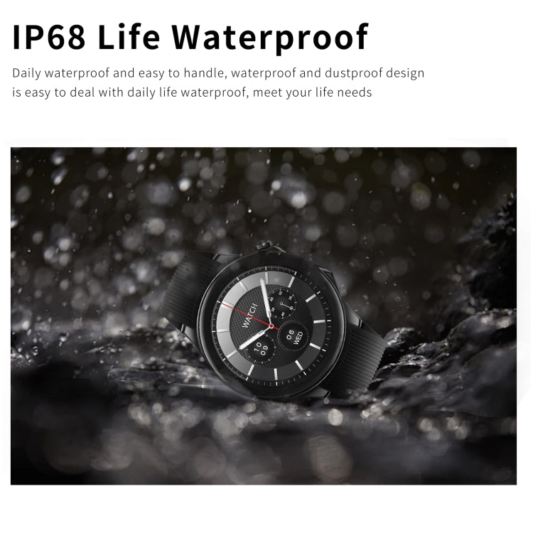 HD Watch X 1.43 inch IP68 BT5.3 Sport Smart Watch, Support Bluetooth Call / Sleep / Blood Oxygen / Heart Rate / Blood Pressure Health Monitor, Black Steel + Black Silicone Strap, Black Leather + Black Silicone Strap, Silver Steel + Blue Silicone Strap