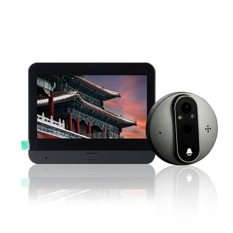 SY-37 4.3 inch Color Screen Graffiti Hidden 1080P WiFi Smart Cat Eye Video Doorbell, SY-37