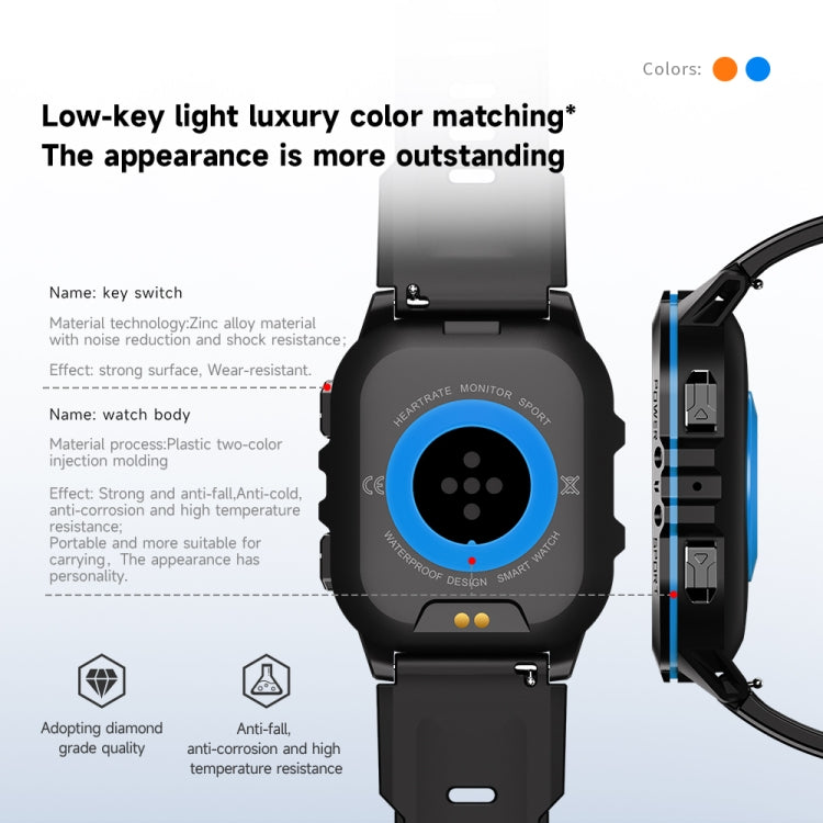 LEMFO C26 1.96 inch Sport Smart Watch, Support Bluetooth Call / Message Notification / Heart Rate / Blood Pressure Health Monitor