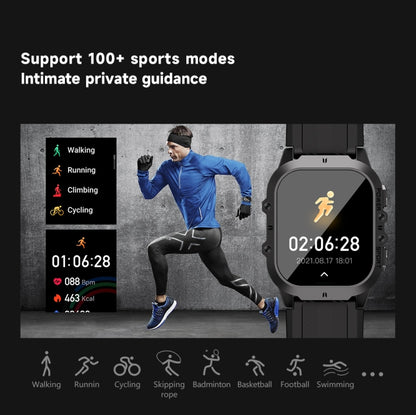 LEMFO C26 1.96 inch Sport Smart Watch, Support Bluetooth Call / Message Notification / Heart Rate / Blood Pressure Health Monitor