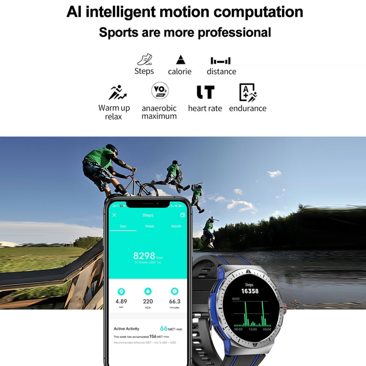 LEMFO HK52 1.43 inch BT5.3 IP68 Sport Smart Watch, Support Bluetooth Call / Message Notification / Heart Rate / Blood Pressure Health Monitor