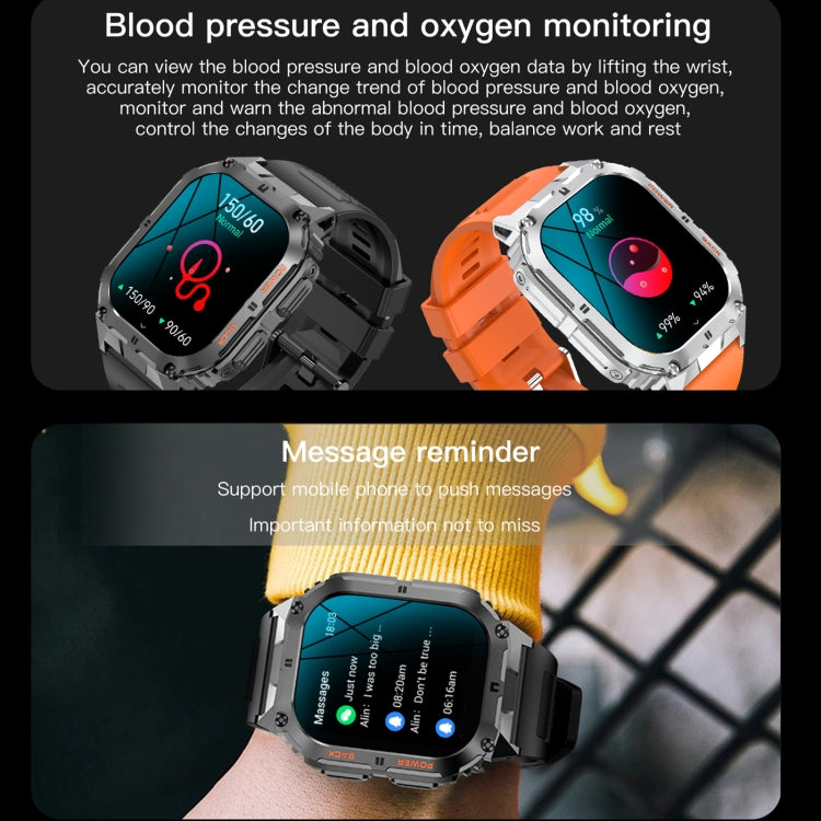 LEMFO K61 Pro 1.96 inch BT5.0 Sport Smart Watch, Support Bluetooth Call / Sleep / Blood Oxygen / Heart Rate / Blood Pressure Health Monitor