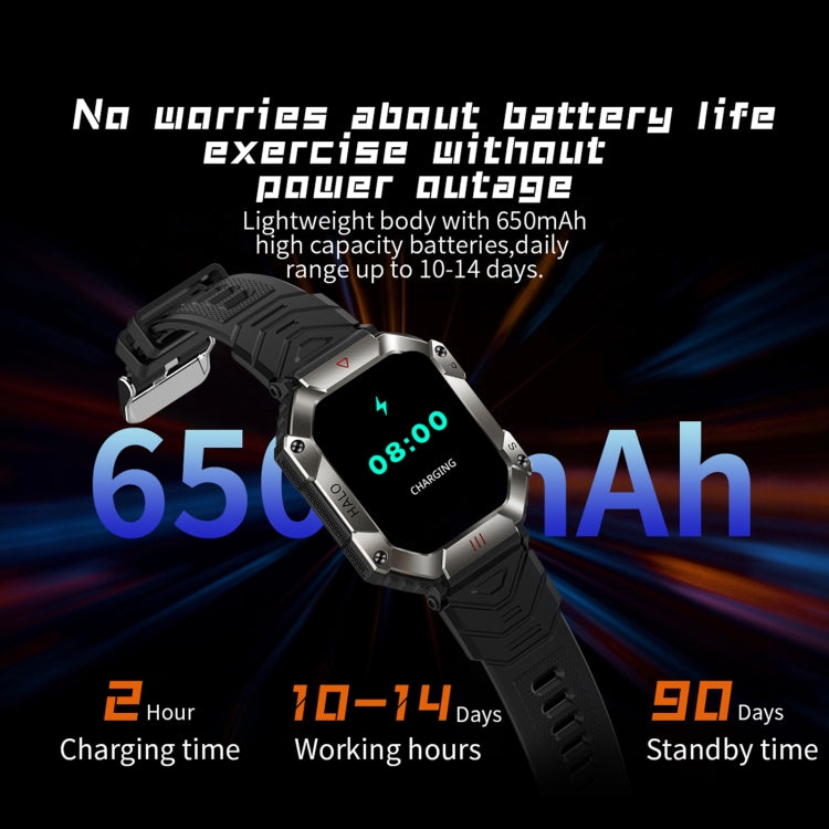 LEMFO KR80 2.0 inch BT5.1 IP67 Sport Smart Watch, Support Bluetooth Call / Sleep / Blood Oxygen / Heart Rate / Blood Pressure Health Monitor