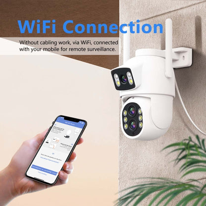 ESCAM QF500 5+5MP Motion Detection WiFi Intelligent 10X Optical Zoom Camera, QF500