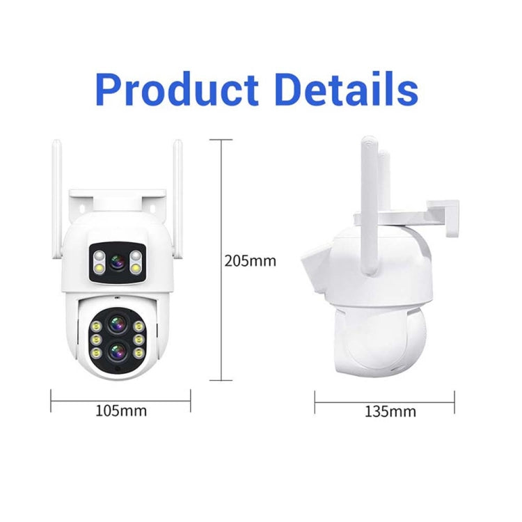 ESCAM QF500 5+5MP Motion Detection WiFi Intelligent 10X Optical Zoom Camera, QF500