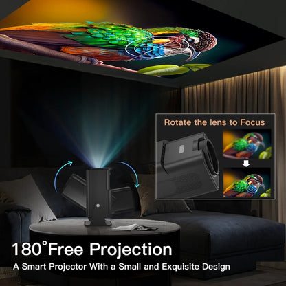 Y6S 4K Android 12.0 Portable Home HD Mini WiFi Projector, US Plug, EU Plug, UK Plug, AU Plug