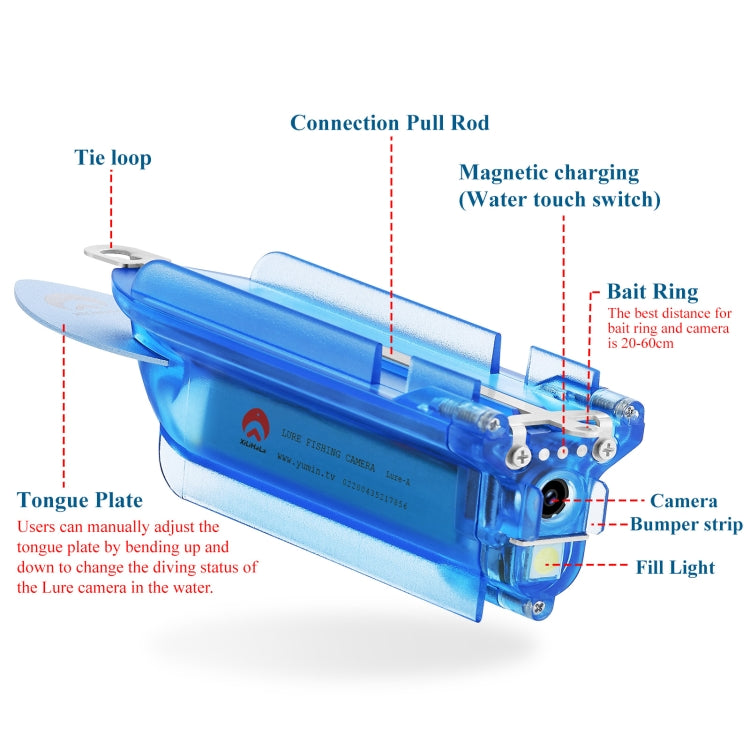 Lure 1080P Wireless Underwater Fishing Video Camera with Loop Recording / APP Remote Control