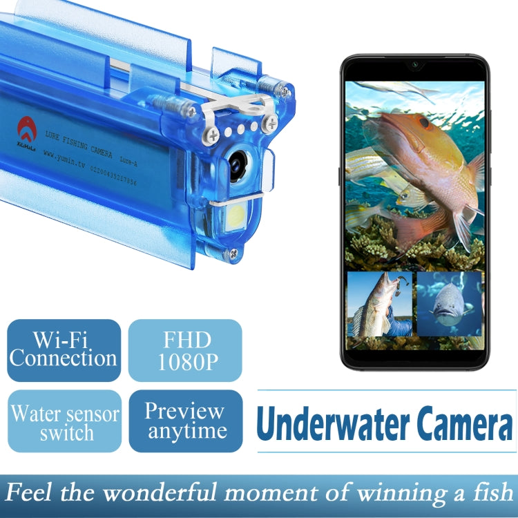 Lure 1080P Wireless Underwater Fishing Video Camera with Loop Recording / APP Remote Control