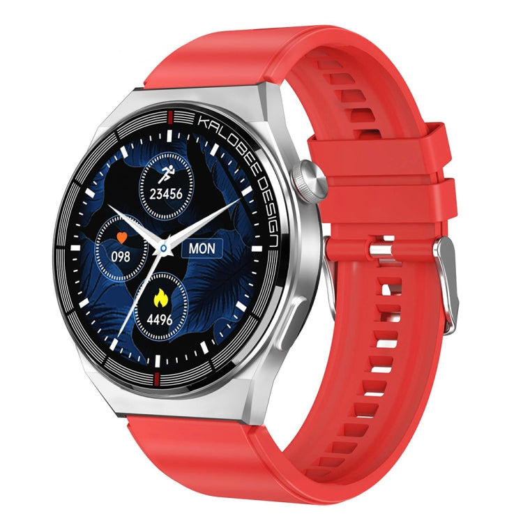 1.3 inch Silicone Band IP68 Waterproof Smart Watch Support Bluetooth Call, Red Silicone Band, Black Silicone Band