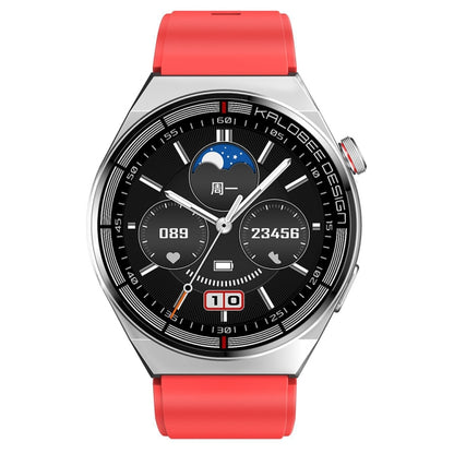 1.3 inch Silicone Band IP68 Waterproof Smart Watch Support Bluetooth Call, Red Silicone Band, Black Silicone Band