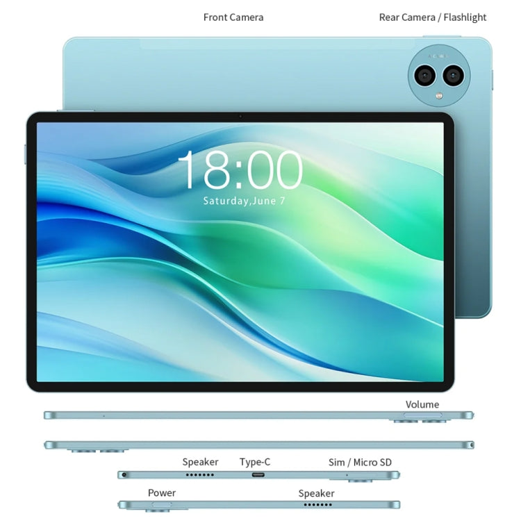 Teclast P50 Tablet PC 11 inch,  Android 14 Unisoc T606 Octa Core, 4G LTE Dual SIM, P50