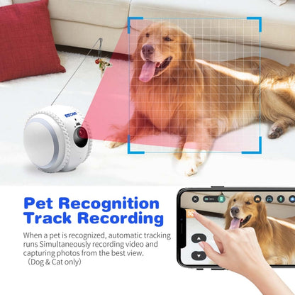 ESCAM QF011 2MP Smart Pet Robot Camera with Night Vision & APP Remote Control, QF011