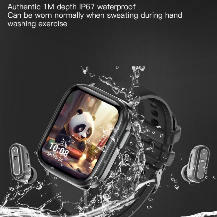 X9 1.85 inch Square Screen 2 in 1 Bluetooth Earphone Smart Watch