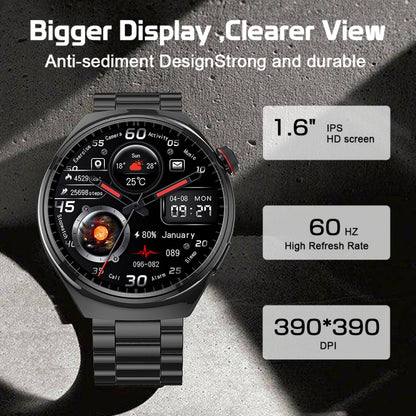 LEMFO LF38 1.6 inch IPS Screen Steel Strap Smart Watch Supports Blood Oxygen Monitoring