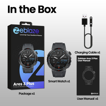 Zeblaze Ares 3 Plus 1.43 inch Fitness & Wellness Smart Watch Supports 24H Health Monitoring