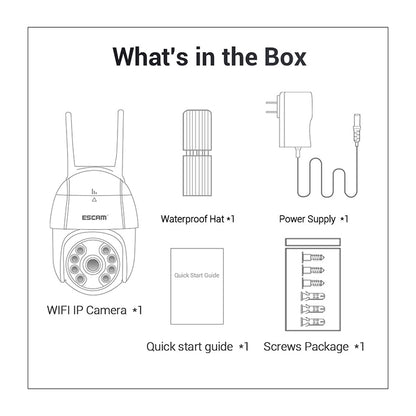 ESCAM QF518 5MP Smart WiFi IP Camera, Support AI Humanoid Detection / Auto Tracking / Dual Light Night Vision / Cloud Storage / Two Way Audio / TF Card, EU Plug, US Plug, UK Plug, AU Plug