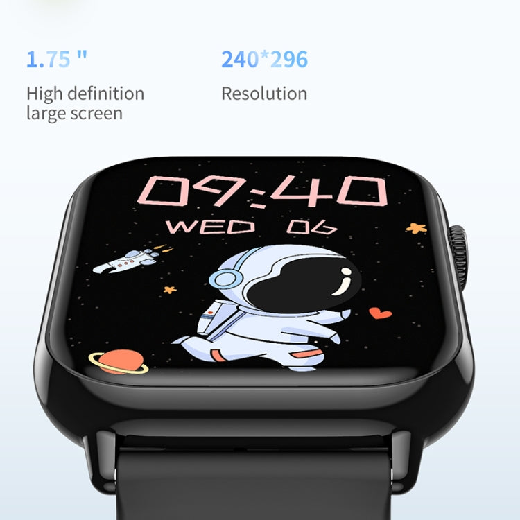 HD15 1.75 inch Silicone Strap IP68 Waterproof Smart Watch, Support Sedentary Reminder / Sleep Monitoring