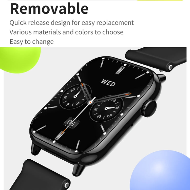 HD15 1.75 inch Silicone Strap IP68 Waterproof Smart Watch, Support Sedentary Reminder / Sleep Monitoring