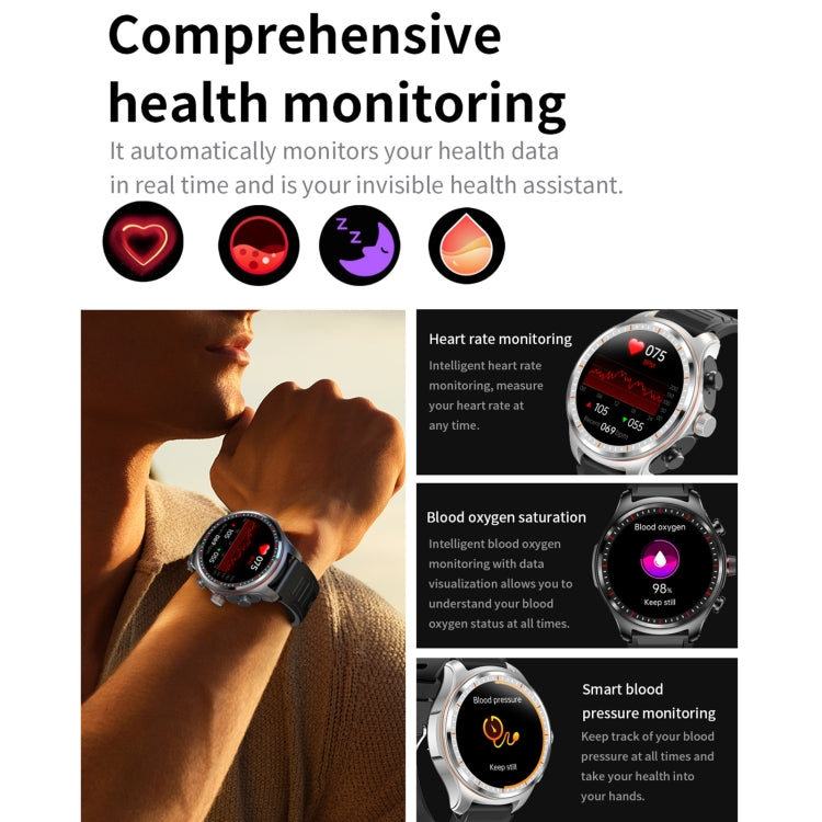 LC19 1.53 inch 2 in 1 Bluetooth Earphone IP67 Waterproof Smart Watch, Support Sleep Monitoring