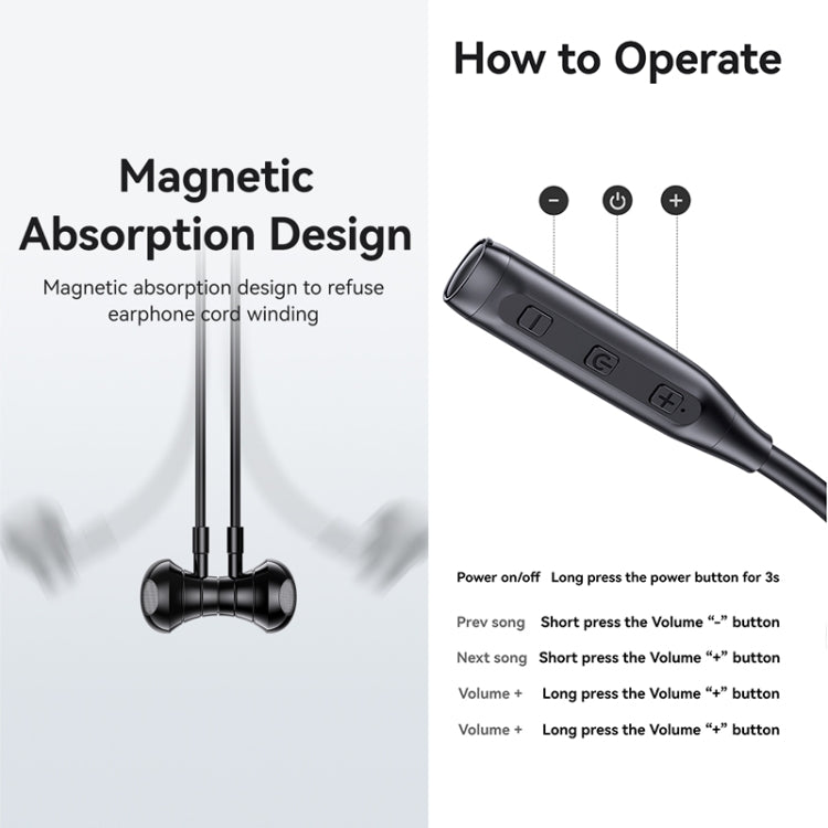 USAMS YQ24 YQ Series BT5.3 Neck-mounted Sports Bluetooth Earphone