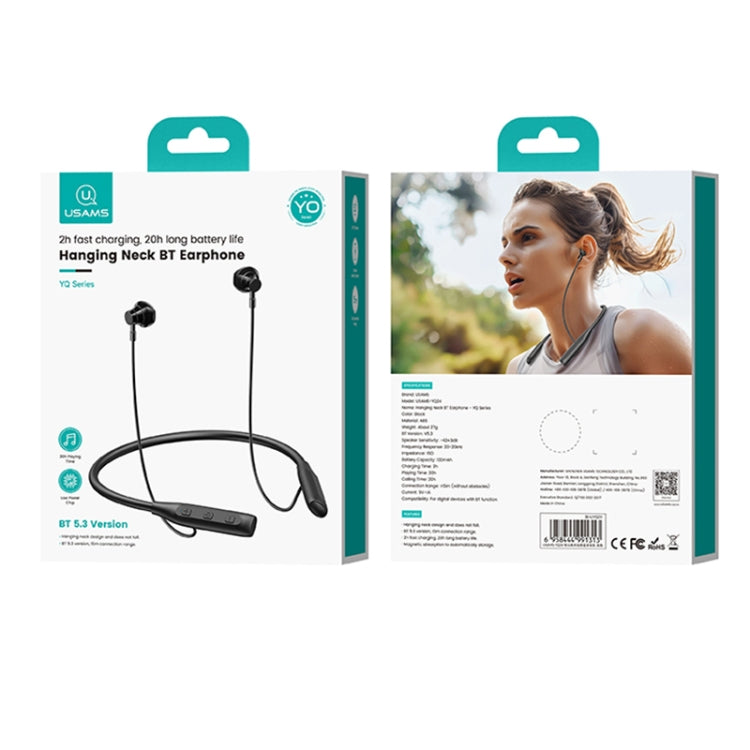 USAMS YQ24 YQ Series BT5.3 Neck-mounted Sports Bluetooth Earphone