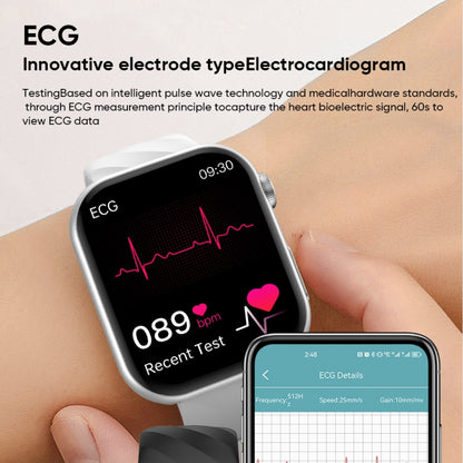 MT500 1.97 inch IP67 Waterproof Smart Watch, Support Electrocardiogram / Temperature Measurement