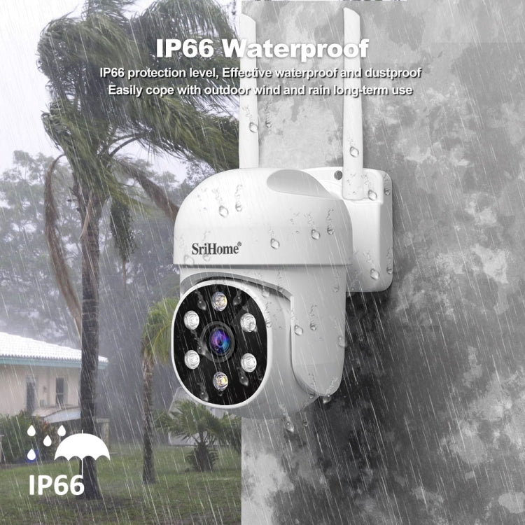 SriHome SH061 2MP AI Humanoid Tracking Infrared Night Vision Camera, EU Plug, US Plug, UK Plug