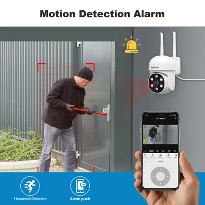 SriHome SH061 2MP AI Humanoid Tracking Infrared Night Vision Camera, EU Plug, US Plug, UK Plug