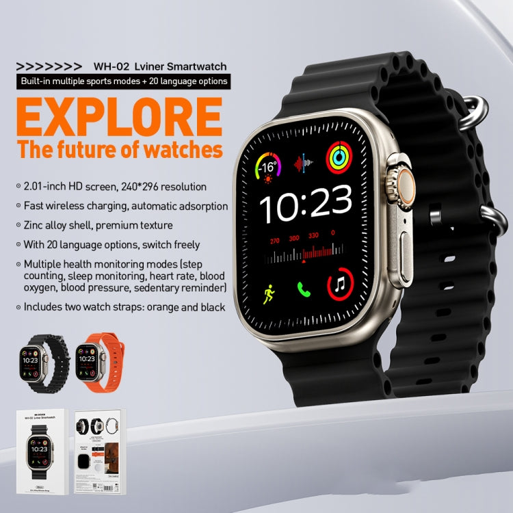 WK WH-02 Traveler 2.01 inch Smart Watch Supports Blood Oxygen Monitoring