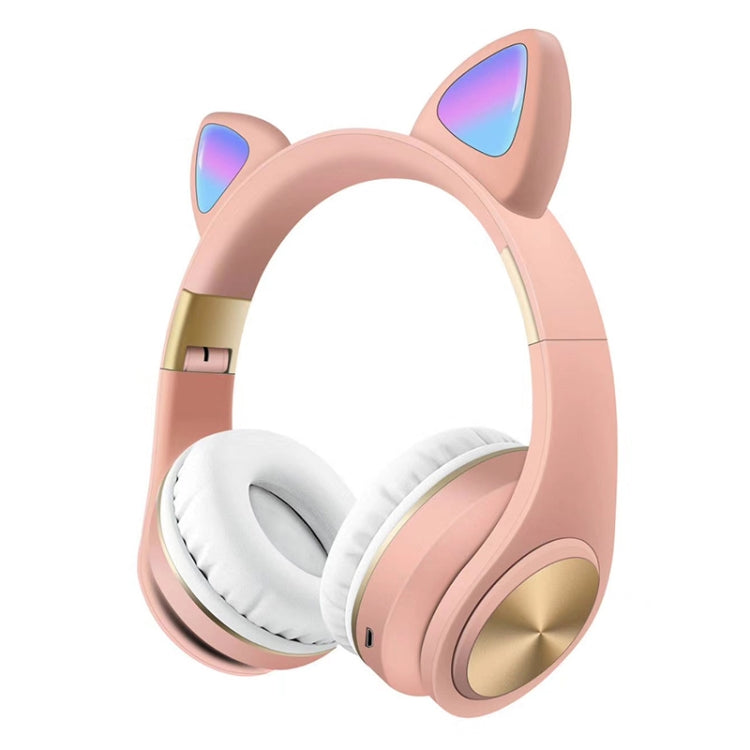 Cat Ears Bluetooth Wireless Headphones Gaming Headset with Light