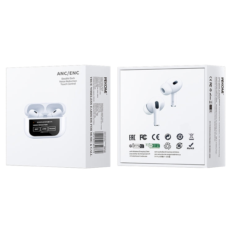 WEKOME WS-06 Yiesion Smart Color Screen Noise Reduction Wireless Bluetooth Earphones, WS-06