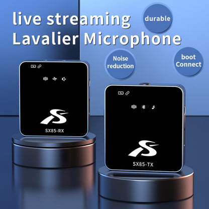 SX85 1 TX + 1 RX Square Smart Noise Reduction Lavalier Wireless Microphone, Type-C, 8 Pin